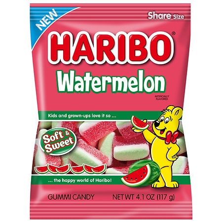 Haribo Confectionery Watermelon Gummies; 4.1 Ounce; 12 Per Case - High Mart Wholesale