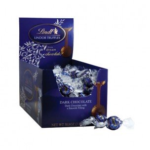 Lindor Chocolate Truffle Dark Chocolate Changemaker; 0.42 Ounces; 60 Per Box; 12 Per Case