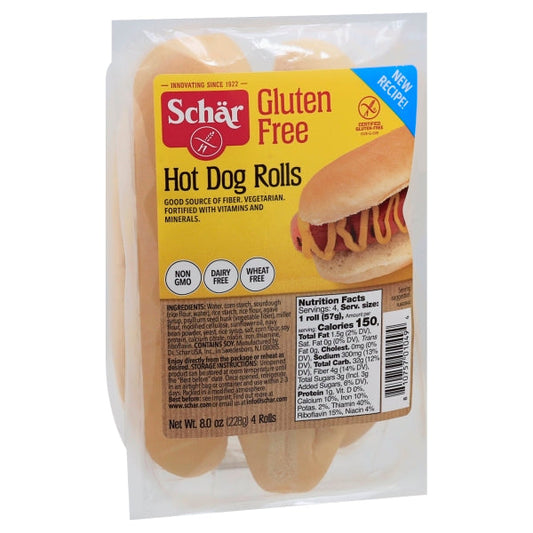 Schar Gluten Free Hot Dog Buns; 0.5 Ounce; 4 Per Case - High Mart Wholesale