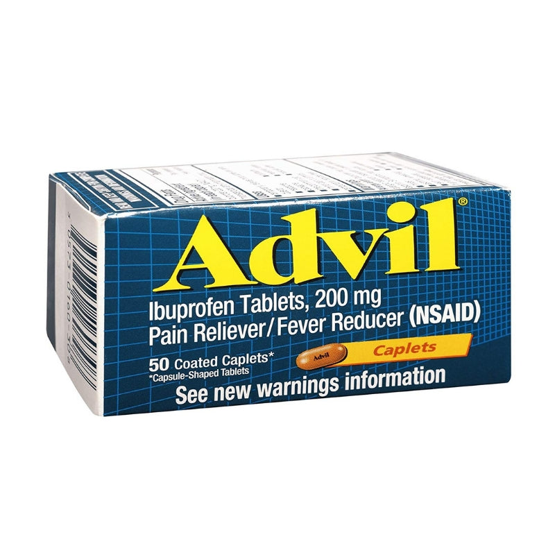 Advil Caplets 50'S; 50 Each; 6 Per Box; 6 Per Case