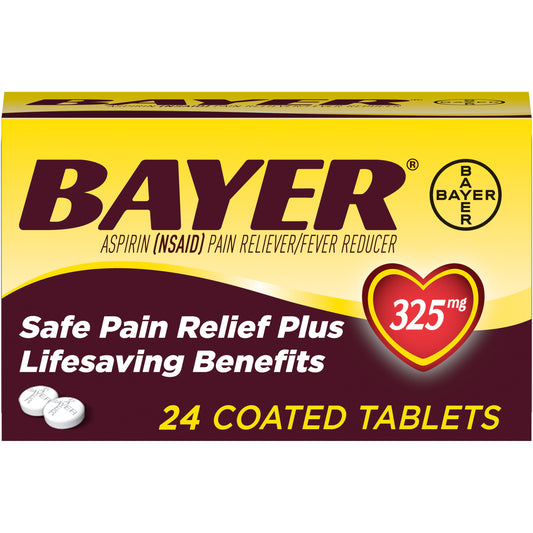 Bayer Aspirin Tablet; 24 Piece; 3 Per Box; 12 Per Case