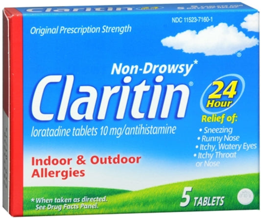 Claritin 24 Hour Non-Drowsy Allergy Relief Tablet; 5 Piece; 6 Per Box; 6 Per Case