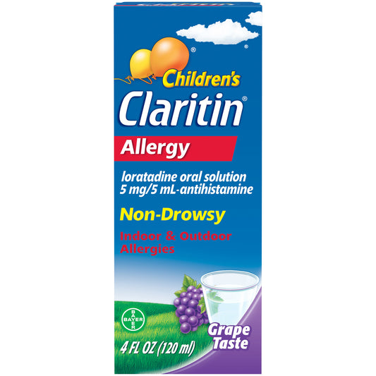 Claritin Children's Non-Drowsy Allergy Relief Syrup Grape Flavored; 4 Fluid Ounce; 6 Per Box; 2 Per Case