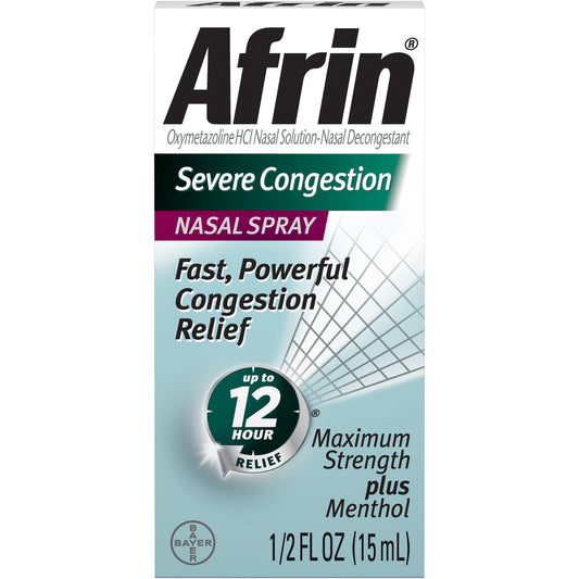 Afrin Severe Congestion 12 Hour Nasal Spray; 15000 Fluid Ounces; 6 Per Box; 6 Per Case