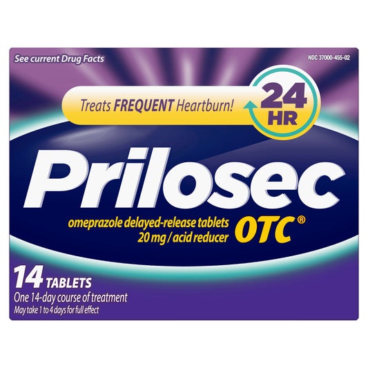 Prilosec Otc Omeprazole Delayed-Release Tablets; 14 Count; 6 Per Box; 4 Per Case