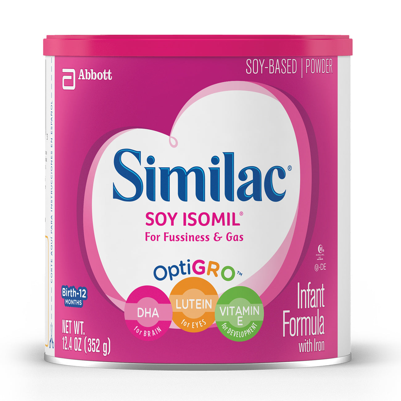 Similac Isomil For Fussiness & Gas Soy-Based Powder Infant Formula Can With Iron; 12.4 Ounce; 6 Per Case - High Mart Wholesale