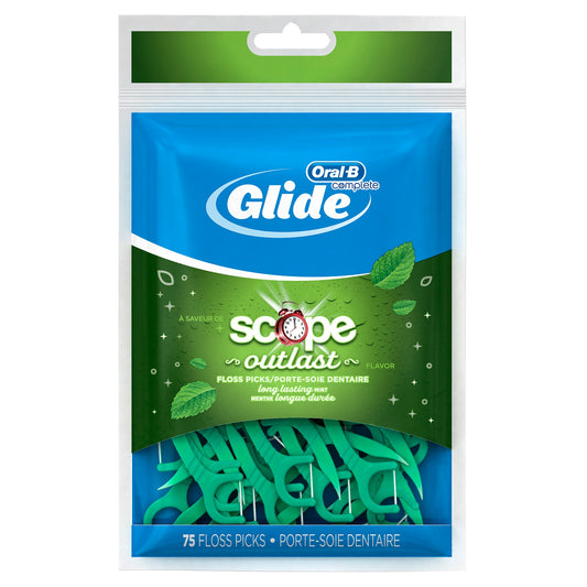 Oral B Accessory Glide Floss Picks 75 Count Bag; 75 Count; 6 Per Box; 8 Per Case - High Mart Wholesale