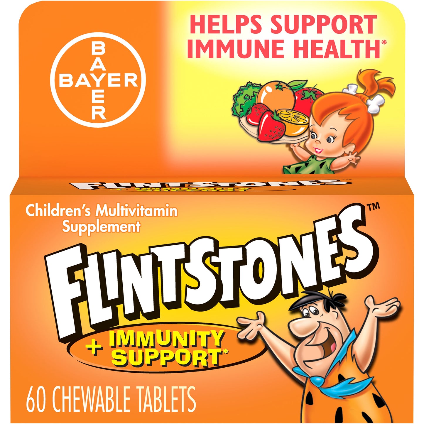 Flintstones Plus Immunity Support 60Ct; 60 Piece; 3 Per Box; 8 Per Case