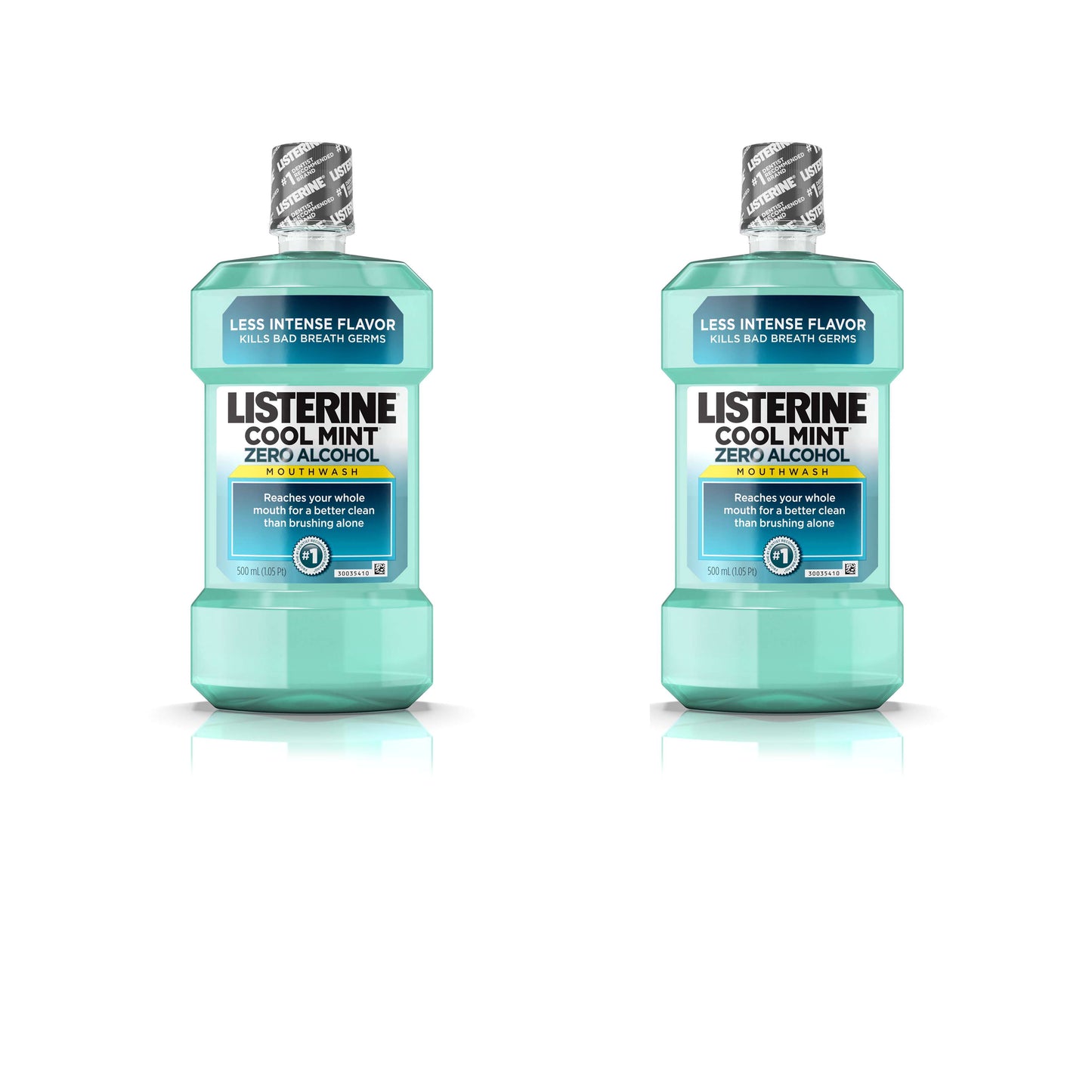 Listerine Cool Mint Zero Alcohol Mouthwash; 500 Milileter; 6 Per Case