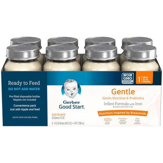 Gerber Good Start Gentle Non-Gmo Milk-Based Ready-To-Feed Liquid Infant Formula Jar With Iron; 1.847 Milliliter; 6 Per Case - High Mart Wholesale