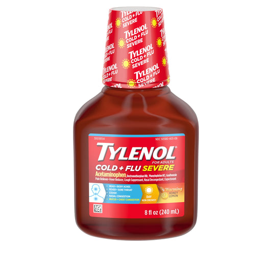 Tylenol Cough & Congestion Liquid; 8 Fluid Ounces; 3 Per Box; 8 Per Case