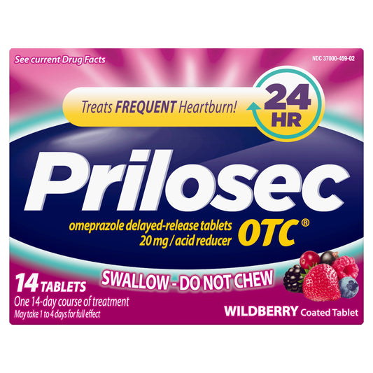 Prilosec Otc Wildberry Tablet; 14 Count; 6 Per Box; 4 Per Case