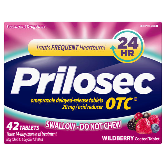Prilosec Otc Prilosec Wildberry Mix Tablet Otc; 42 Count; 3 Per Box; 8 Per Case