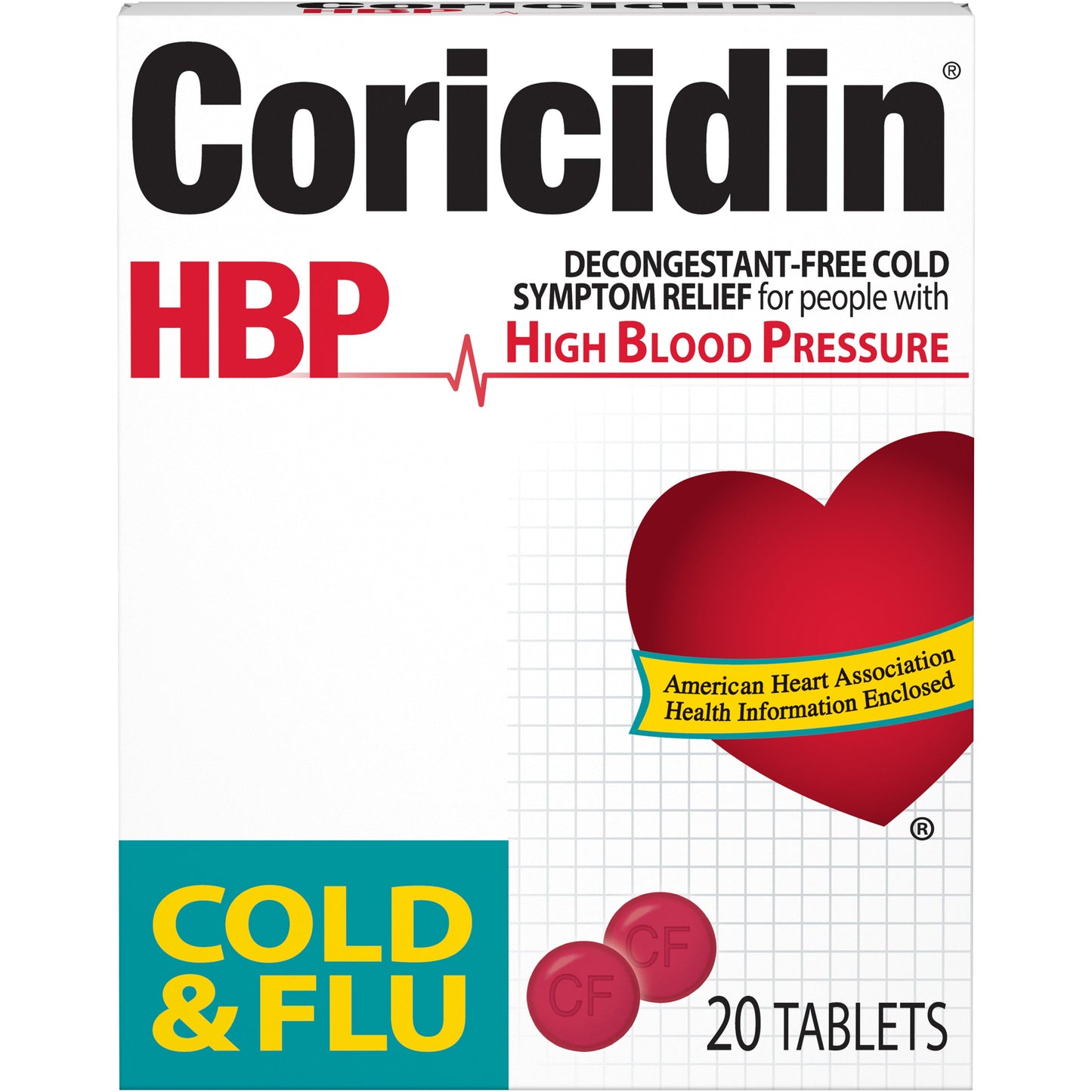 Coricidin Cold & Flu Tab; 20 Piece; 6 Per Box; 6 Per Case