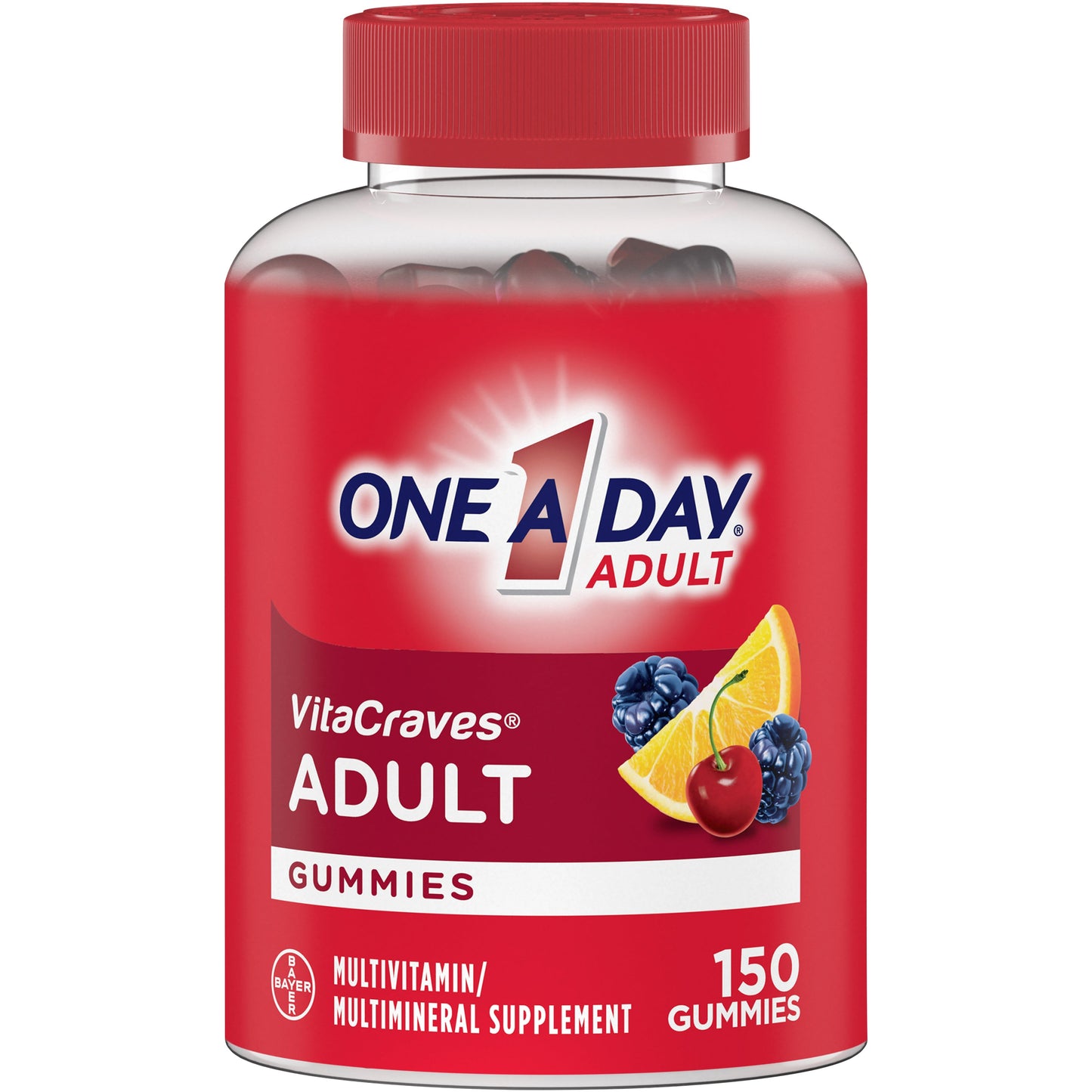 One-A-Day Regular Gummies 150Ct; 150 Piece; 3 Per Box; 8 Per Case