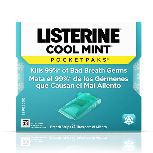 Listerine Pocketpaks Coolmint Breath Strips; 24 Count; 12 Per Box; 12 Per Case