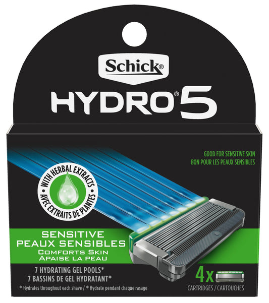 Schick Hydro 5 Sensitive Refill; 4 Count; 6 Per Box; 12 Per Case