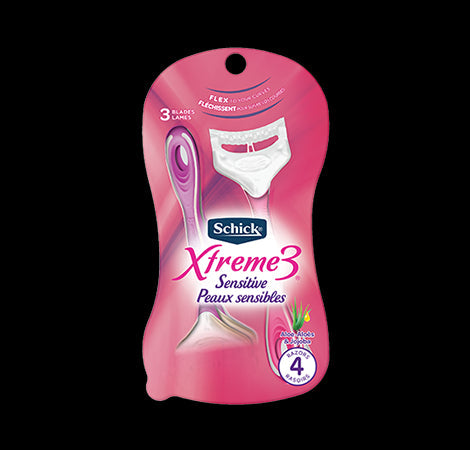 Schick X3d Women's Sensitive; 4 Count; 3 Per Box; 4 Per Case - High Mart Wholesale