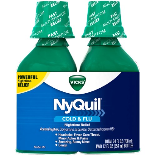 Vicks Nyquil Cough/Cold Liquid Original; 24 Fluid Ounces; 6 Per Case - High Mart Wholesale