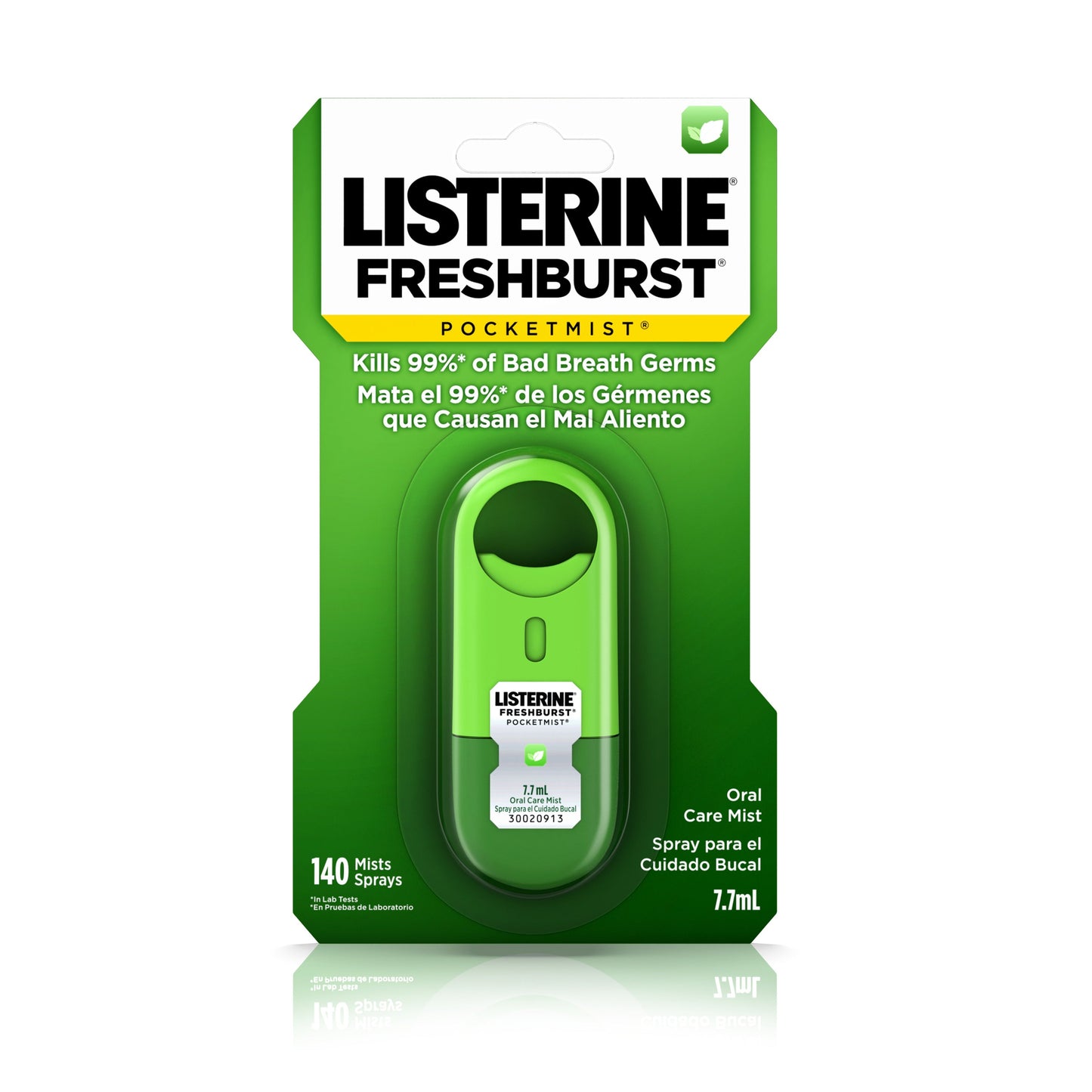 Listerine Spray Fresh Burst Pocket Mist; 7.7 Milileter; 6 Per Box; 6 Per Case