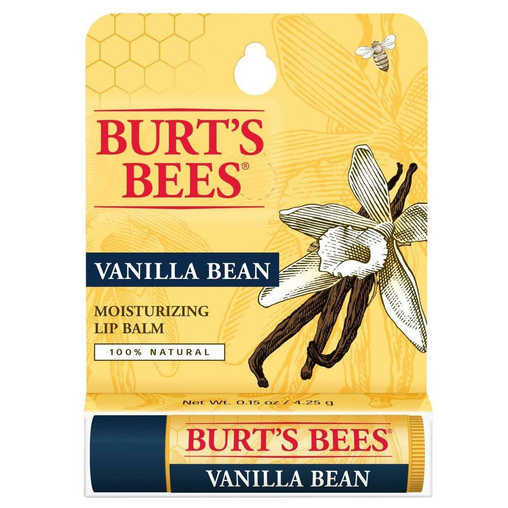 Burt's Bees Lip Balm Vanilla Bean Blister; 0.15 Ounces; 6 Per Box; 8 Per Case - High Mart Wholesale