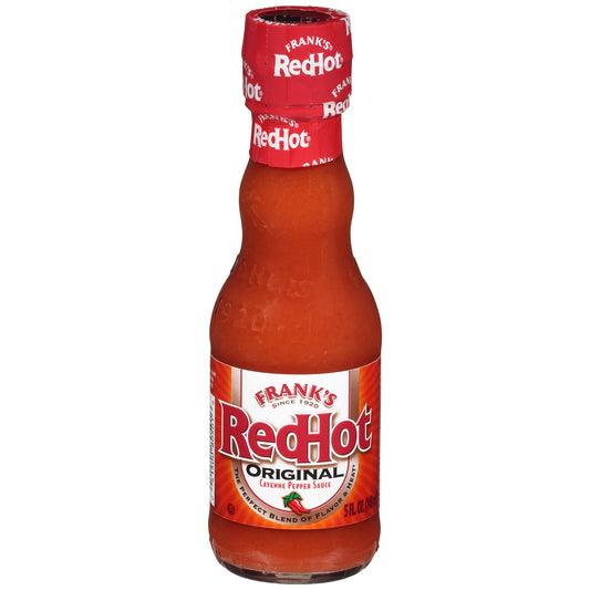 Frank's Redhot Original Cayenne Pepper Hot Sauce Bottle; 5 Fluid Ounce; 24 Per Case - High Mart Wholesale