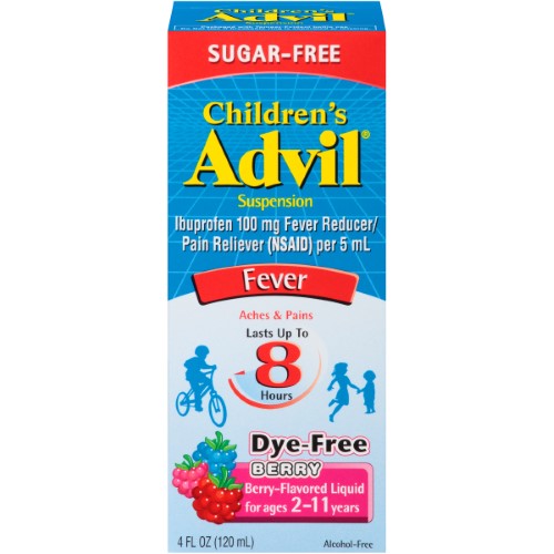 Children's Advil Suspension Liquid Berry Sugar Free Dye Free; 4 Ounce; 3 Per Box; 12 Per Case - High Mart Wholesale