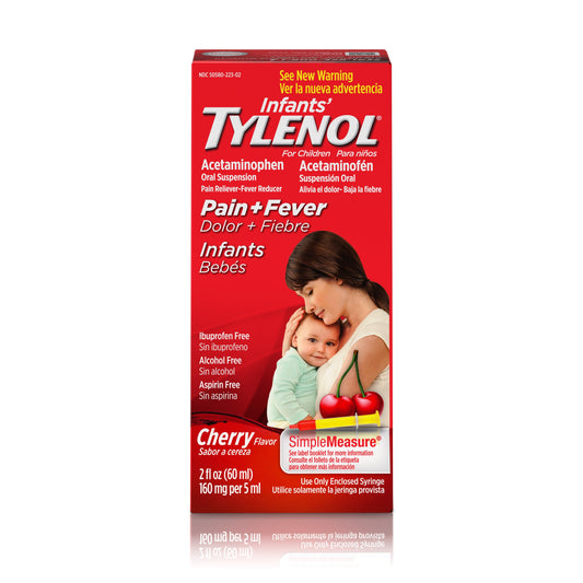 Tylenol Infants Oral Suspension Cherry; 2 Fluid Ounces; 6 Per Box; 6 Per Case