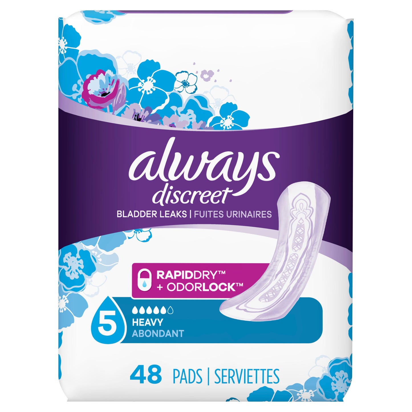 Always Pad Discreet Medium; 48 Count; 3 Per Case