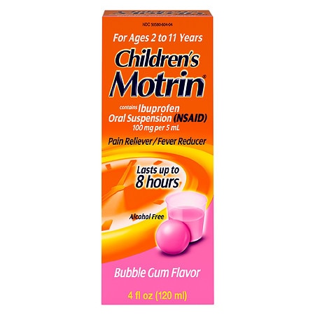 Motrin Children's Suspension Bubblegum; 4 Fluid Ounces; 3 Per Box; 12 Per Case