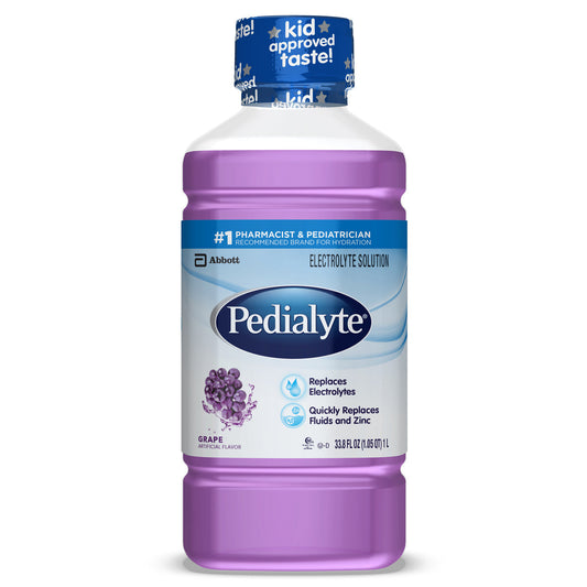 Pedialyte Mixed 1 Liter Bottle Display Electrolyte Solution; 16 Count; 1 Per Case - High Mart Wholesale