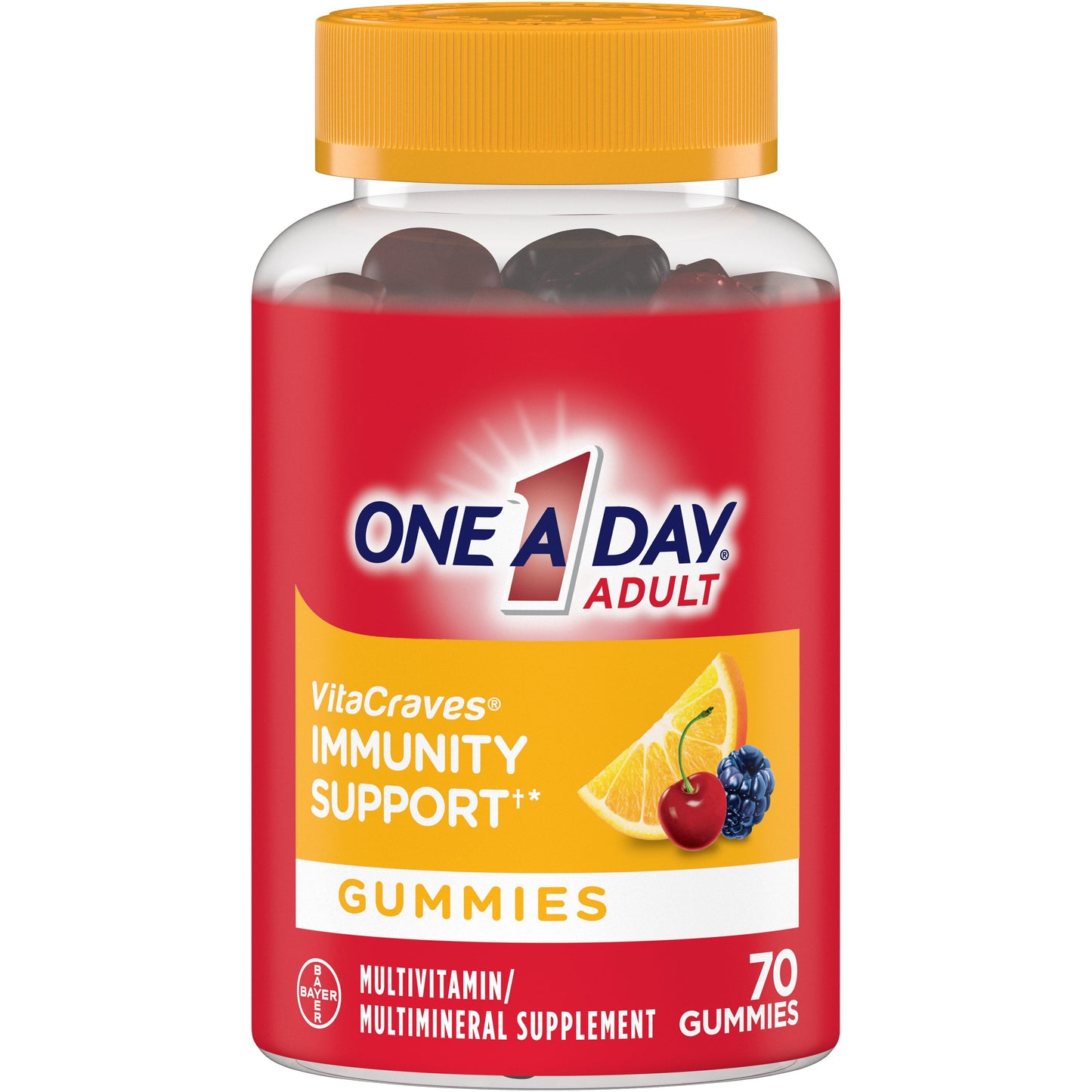 One-A-Day Immunity Gummies 70Ct; 70 Piece; 4 Per Box; 6 Per Case