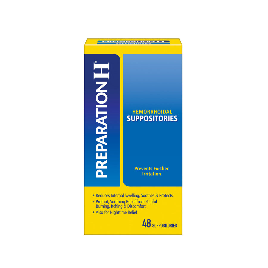 Preparation H Suppositories; 48 Each; 3 Per Box; 4 Per Case - High Mart Wholesale