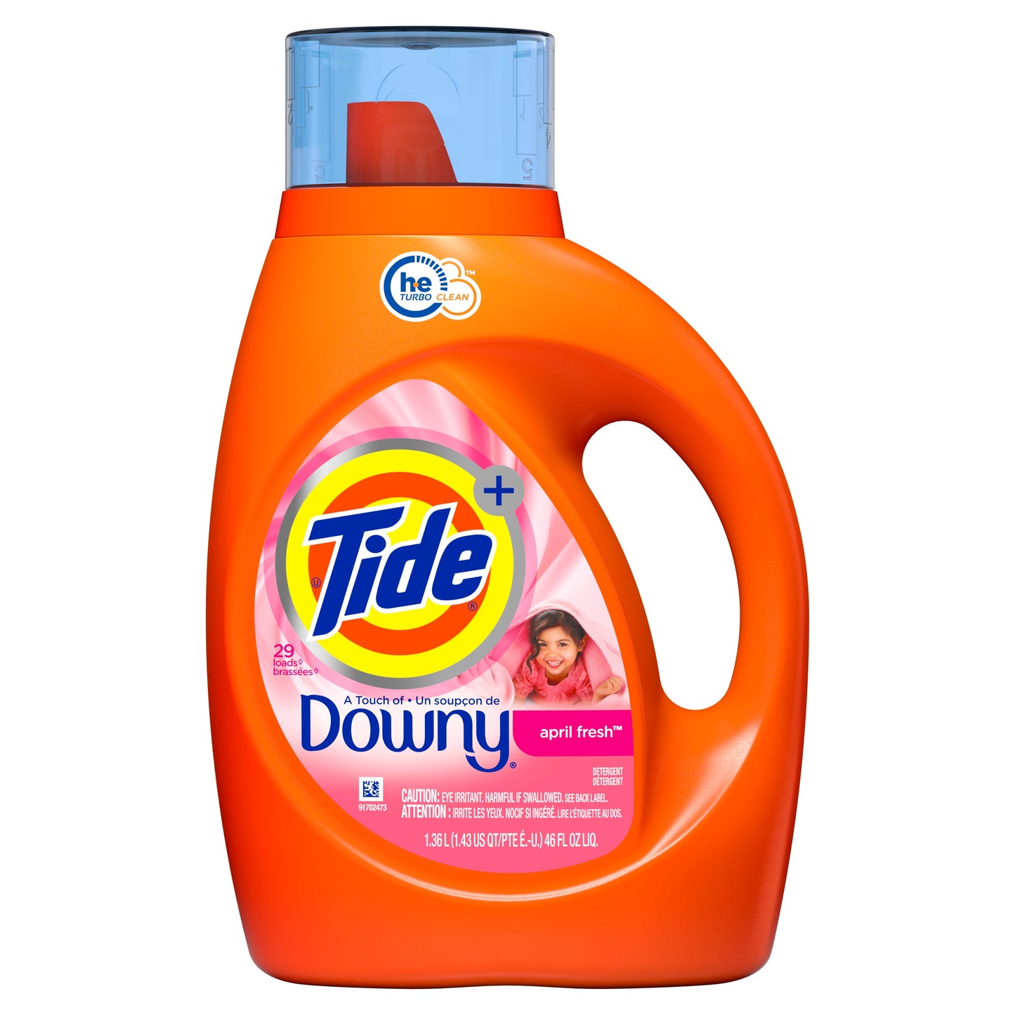 Tide Tide Liquid With Downy April Fresh High Efficiency; 46 Ounces; 6 Per Case