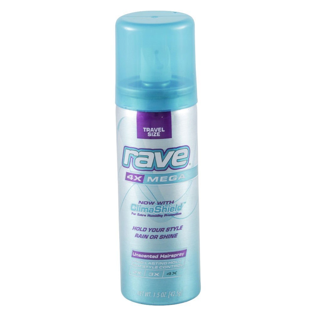 Rave Travel Size Mega Unscented Aerosol; 1.5 Ounce; 18 Per Case - High Mart Wholesale