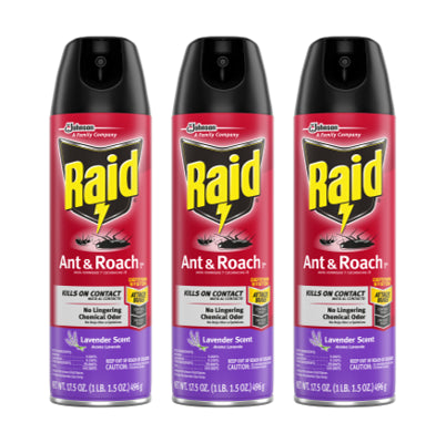 Raid Ant&Roach Killer Aerosol Lavender; 17.5 Ounce; 12 Per Case - High Mart Wholesale