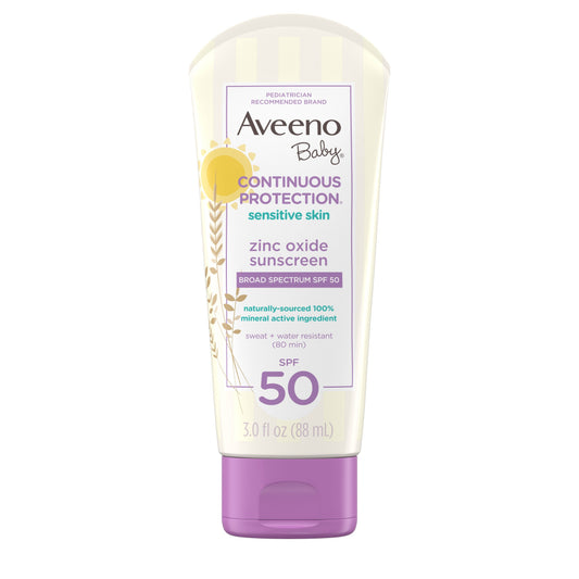 Aveeno Baby Sensitive Skin Lotion Spf 50 Sunscreen; 3 Fluid Ounces; 3 Per Box; 4 Per Case - High Mart Wholesale