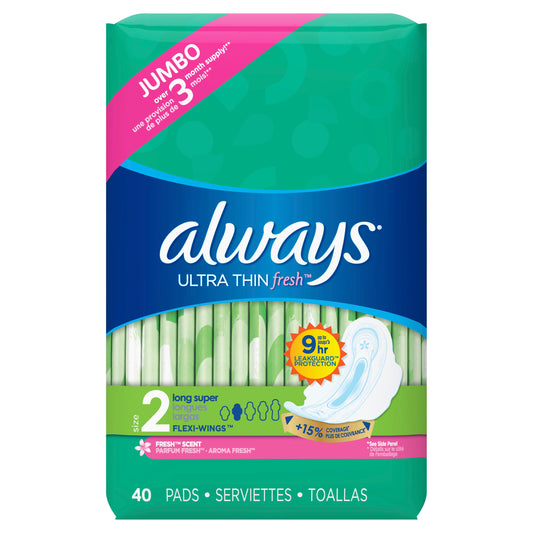 Always Fresh Ultra; 40 Count; 6 Per Case