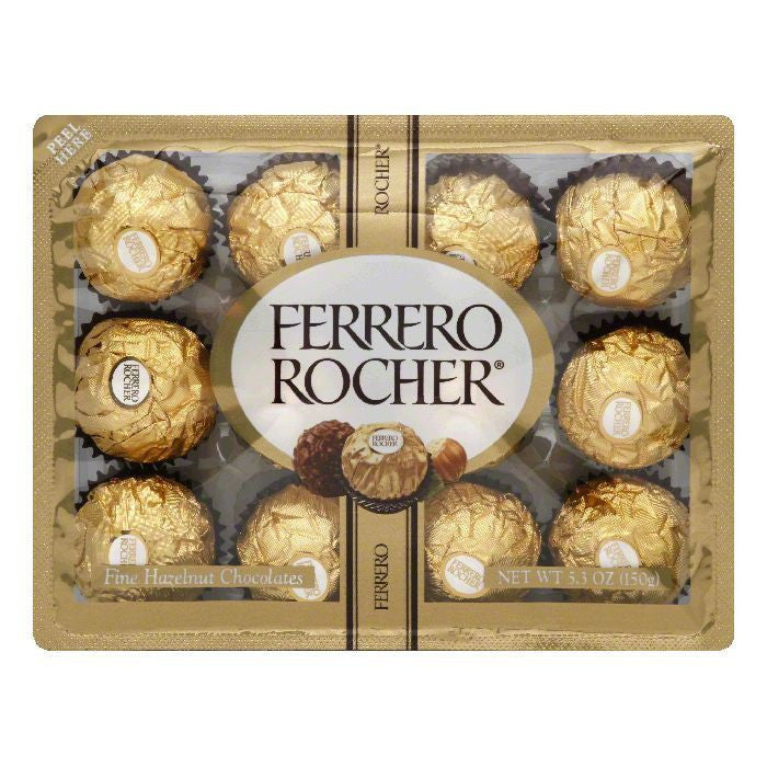 Rocher Ferrero Fine Hazelnut Chocolates; 5.3 Ounces; 12 Per Case