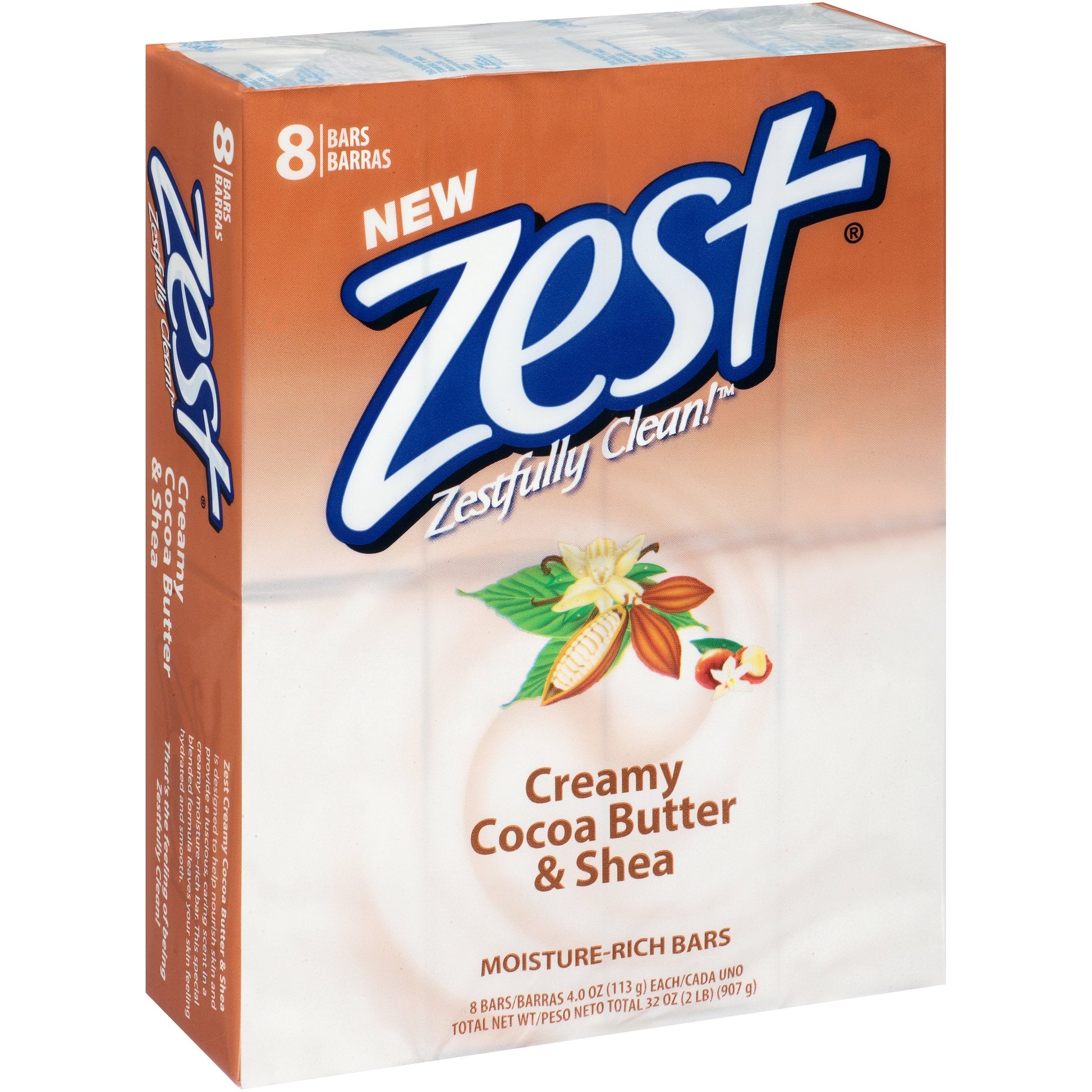 Zest Soap 8 Bar Creamy Cocoa Butter; 32 Ounces; 6 Per Case - High Mart Wholesale