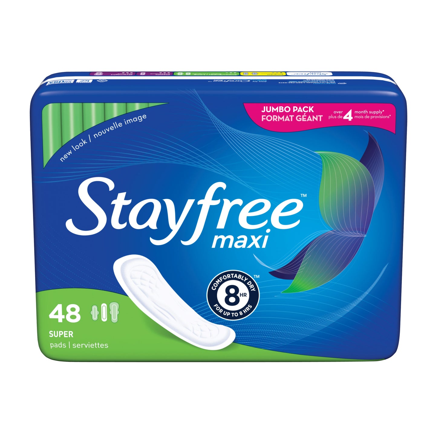 Stayfree Maxi Pads Super; 4 Count; 1 Per Box; 1 Per Case