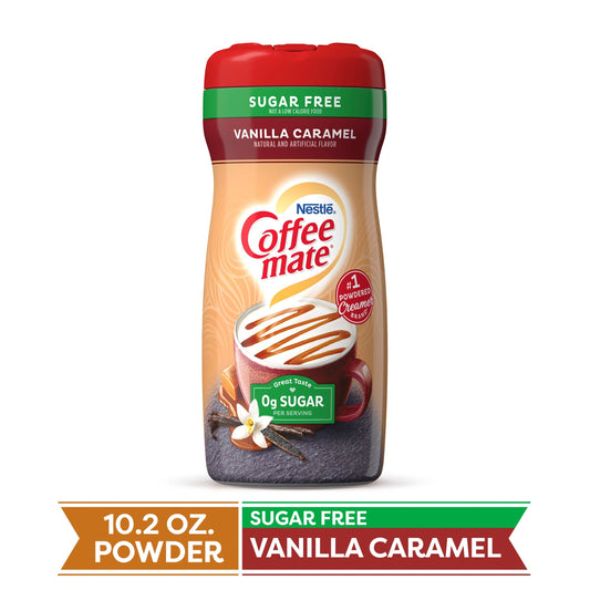 Coffee-Mate Sugar Free Vanilla Caramel Powder Creamer; 10.2 Ounces; 6 Per Case - High Mart Wholesale