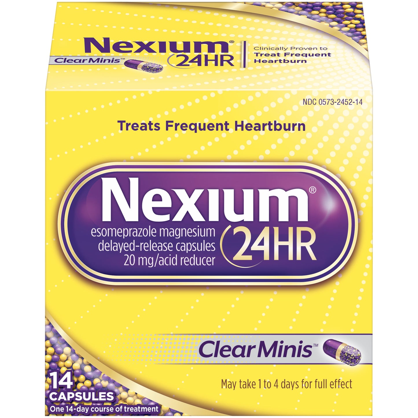 Nexium 24 Hour Clear Minis Capsule; 14 Each; 4 Per Box; 6 Per Case