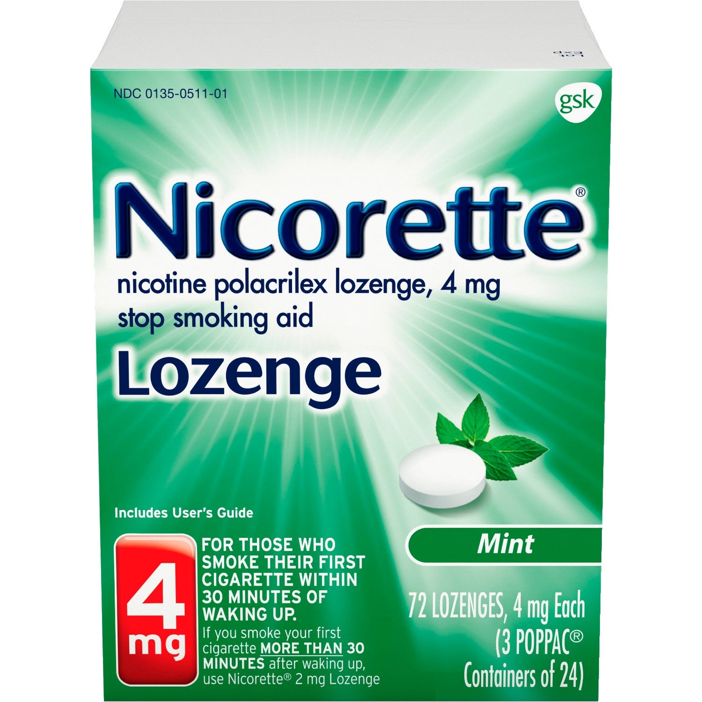 Nicorette Lozenge Lozenges Mint 4 Milligram; 72 Each; 6 Per Case - High Mart Wholesale