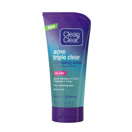 Clean & Clear Triple Clear Acne Scrub; 5 Fluid Ounce; 3 Per Box; 8 Per Case - High Mart Wholesale