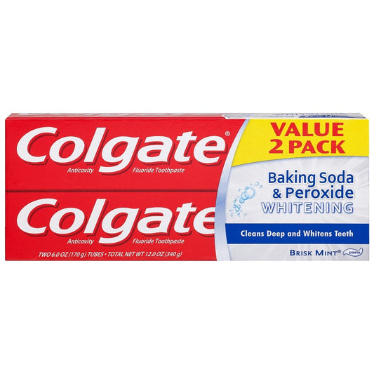 Colgate Baking Soda & Peroxide Whitening Toothpaste 2 Pack; 12 Ounces; 6 Per Box; 2 Per Case