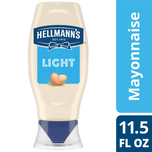 Hellmann's Light Squeeze Bottle Mayonnaise Bottle; 11.5 Fluid Ounce; 12 Per Case - High Mart Wholesale