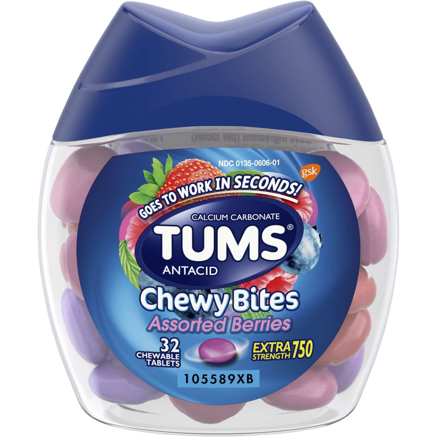 Tums Assorted Berry Chewy Bites; 32 Each; 3 Per Box; 8 Per Case - High Mart Wholesale