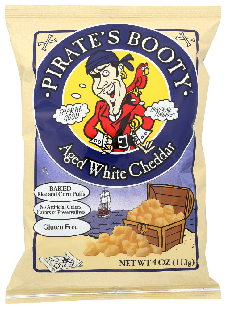 Pirate's Booty Aged White Cheddar Cheese Puffs; 4 Ounces; 12 Per Case