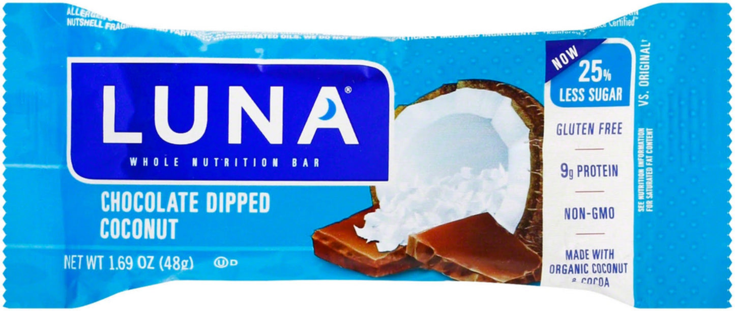 Luna Stacked Bar Chocolate Dipped Coconut; 1.69 Ounce; 15 Per Box; 16 Per Case